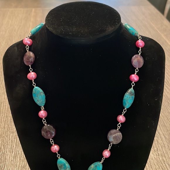 Multi stone necklace - Picture 3 of 8